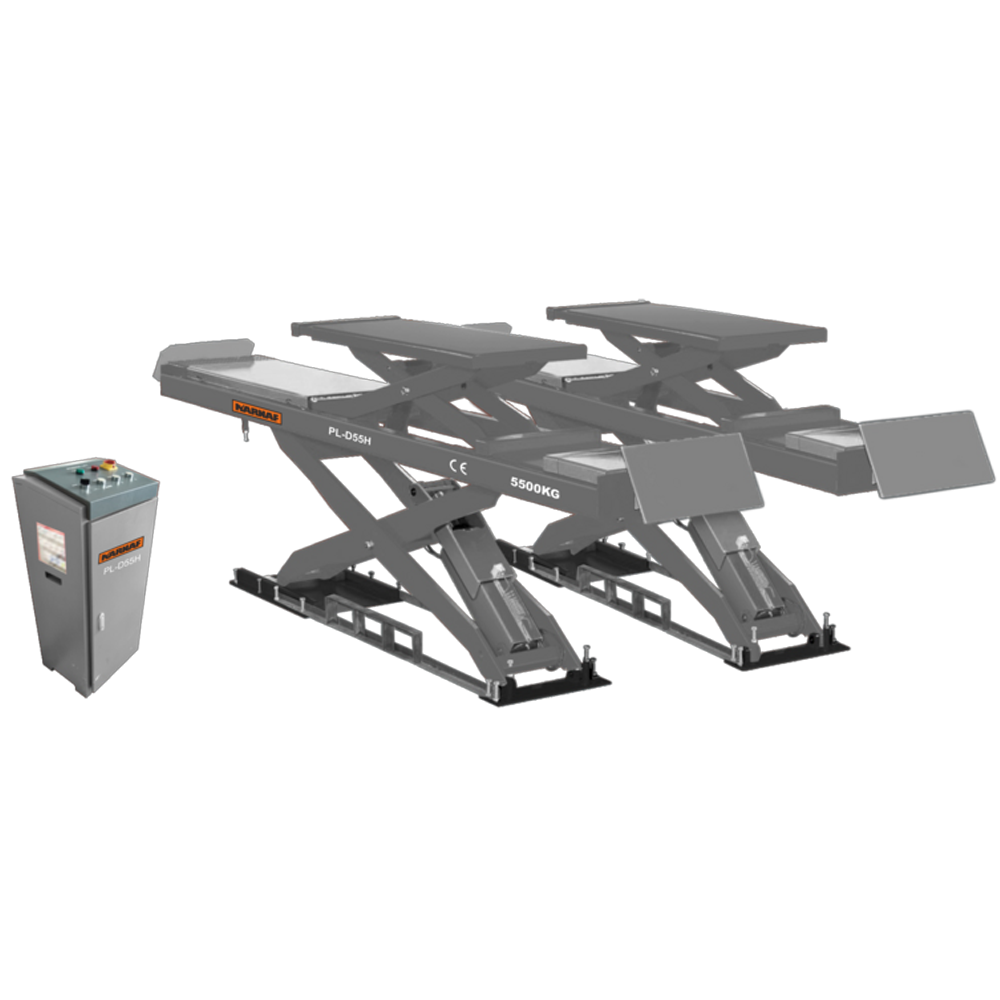 ליפט מספריים גבוה אלקטרו הידראולי 5.5 טון רמפה כפולה ייעודי לכיווני פרונט KARNAF 400V- מבית לוירון